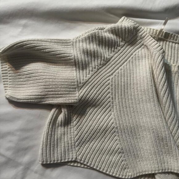 Free People Cream Knit Cropped Sweater - Picture 5 of 7